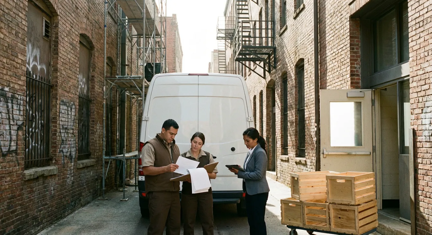 Deep Ellum alley delivery access and clearance check in Longview, TX