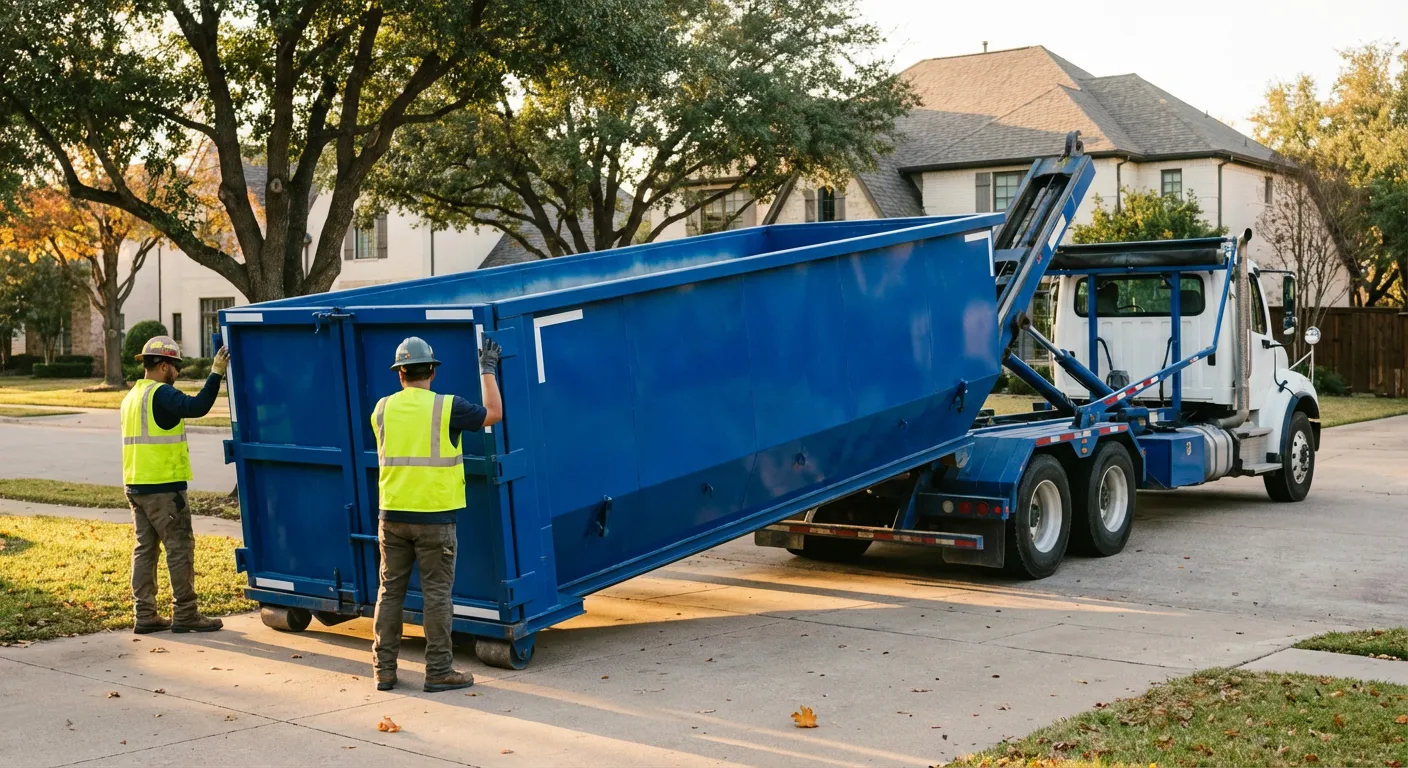 Roll-off dumpster rental service in Preston Hollow in Longview, TX