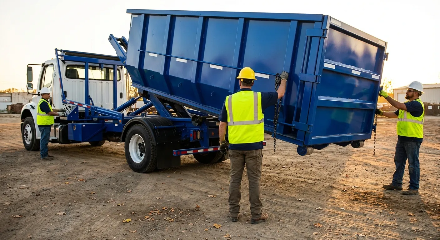Commercial debris containment dumpster in Longview, TX