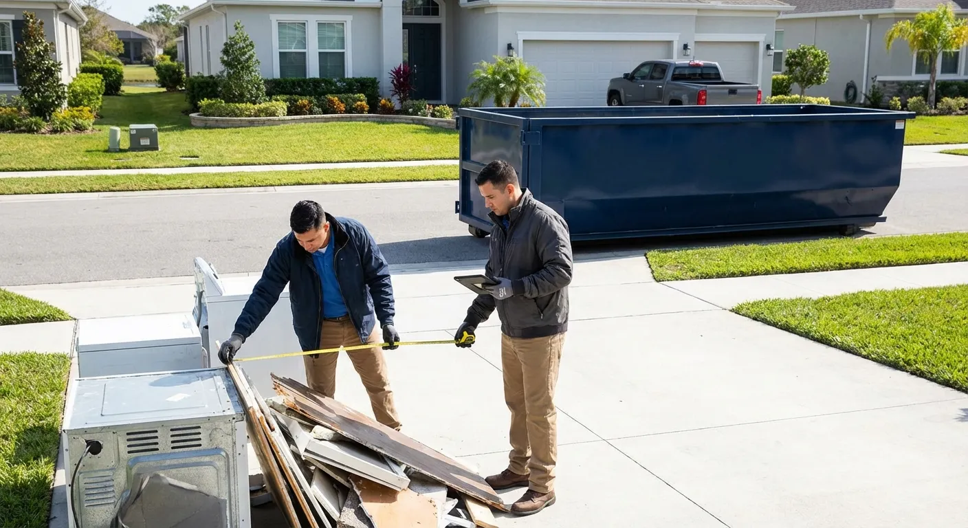 Concrete dumpster rental delivery truck in Longview, TX